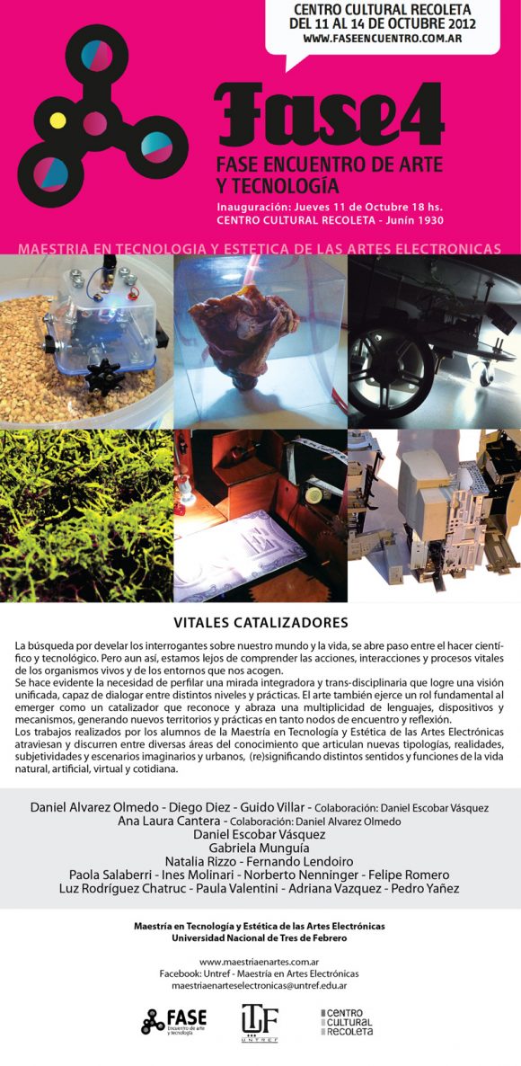 INAUGURACION JUEVES 11 DE OCTUBRE 18 HS